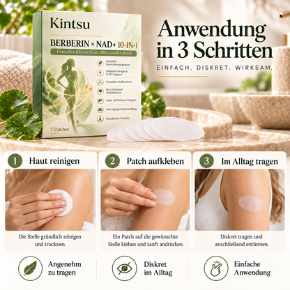 Kintsu 10-in-1 Mikro-Patch – Anwendung in drei Schritten