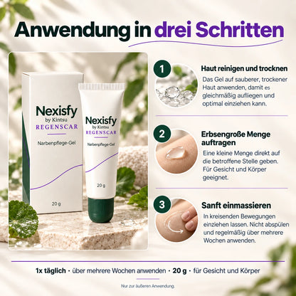 Anwendung in drei Schritten: Haut reinigen, erbsengroße Menge auftragen, sanft einmassieren