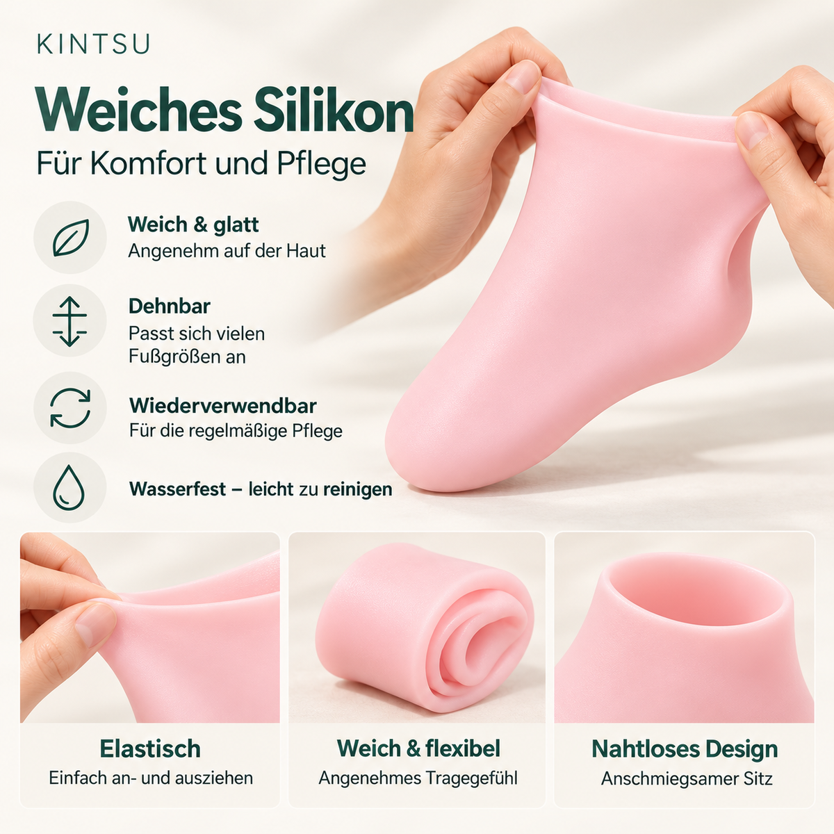 Weiches, elastisches und wiederverwendbares Silikon