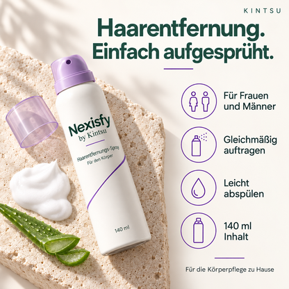 Nexisfy by Kintsu Haarentfernungs-Spray für Frauen und Männer, 140 ml