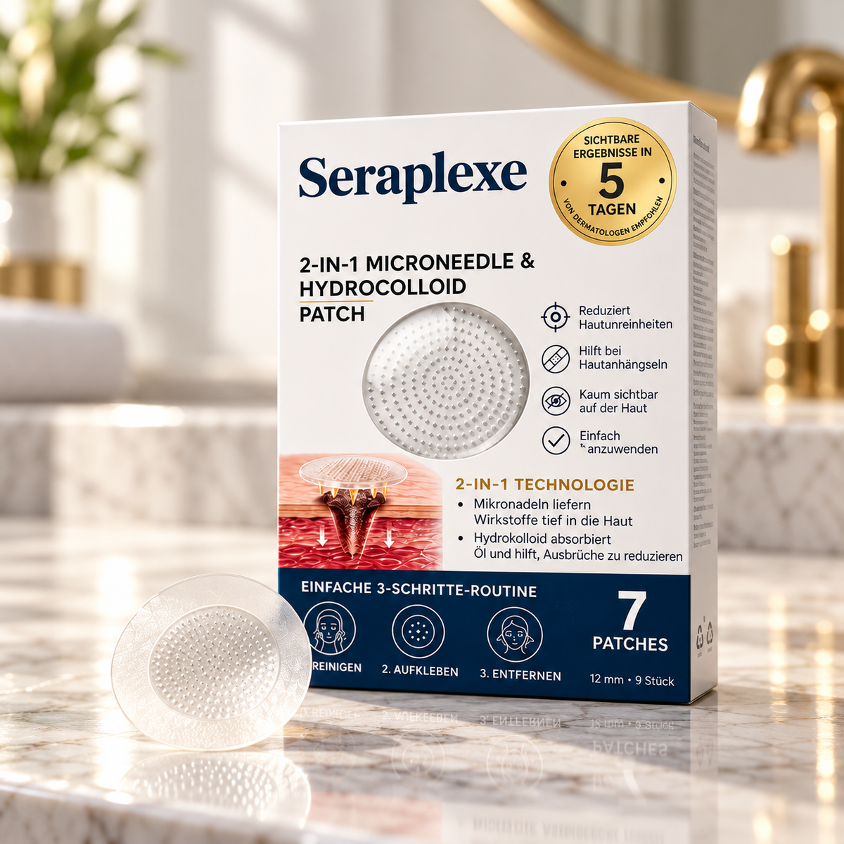 Seraplexe 2-in-1 Microneedle & Hydrocolloid Patch – Hauptbild